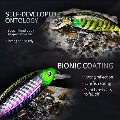BEARKING New Arrival 80mm 10g Minnow Jerking Bait For Fishing Bass, Pike, Trout, Walleye, and ALL Predators