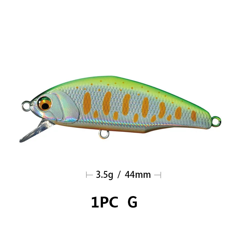 New 44mm, 3.5g Smith Sinking Minnow Fishing Lures , Artificial Jerkbaits - Bass, Trout, Walleye, Pike Fishing