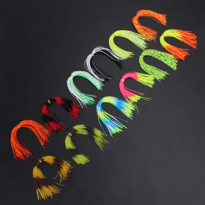 12 Bundles Mixed Color Silicone Skirts , Replacement Fishing Skirts for  Jigs, Spinnerbaits, Buzz-baits, & other Lures