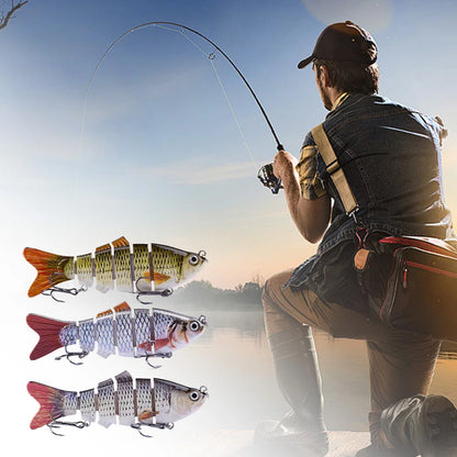Bi10cm/16.5g Robotic Fishing Lure with Treble Hooks Lifelike Slow Sinking ,Bionic Swimming Bait for Freshwater Saltwater