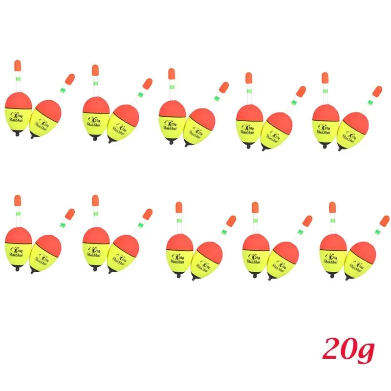 2/20/40pcs Fishing Tackle Luminous Fishing Buoyancy Float, Foam Float Bobber