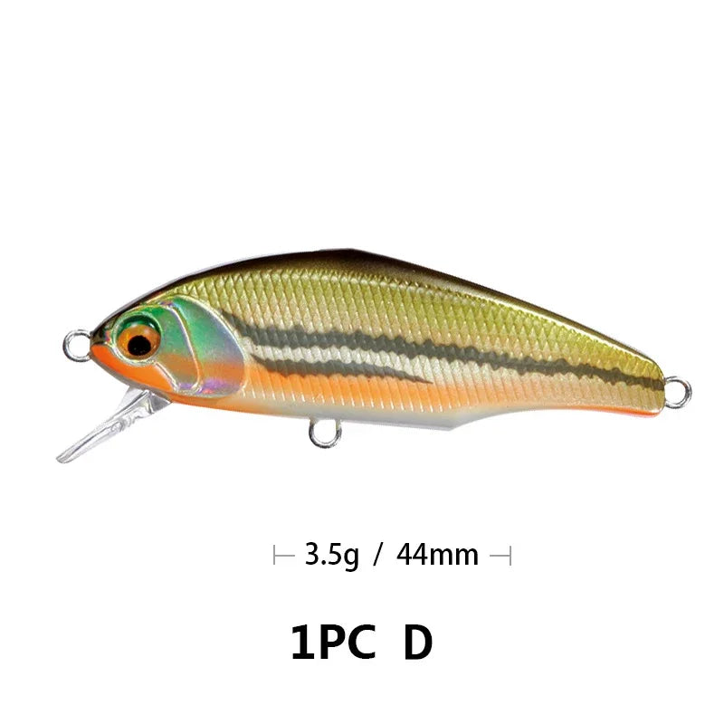 New 44mm, 3.5g Smith Sinking Minnow Fishing Lures , Artificial Jerkbaits - Bass, Trout, Walleye, Pike Fishing