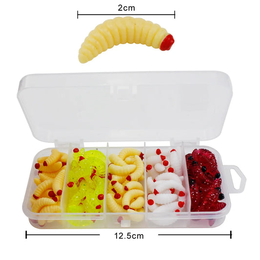 Soft Grub Finesse Tackle Kit Professional Weighted For Freshwater Saltwater 125 pcs/box--PANFISH & TROUT !