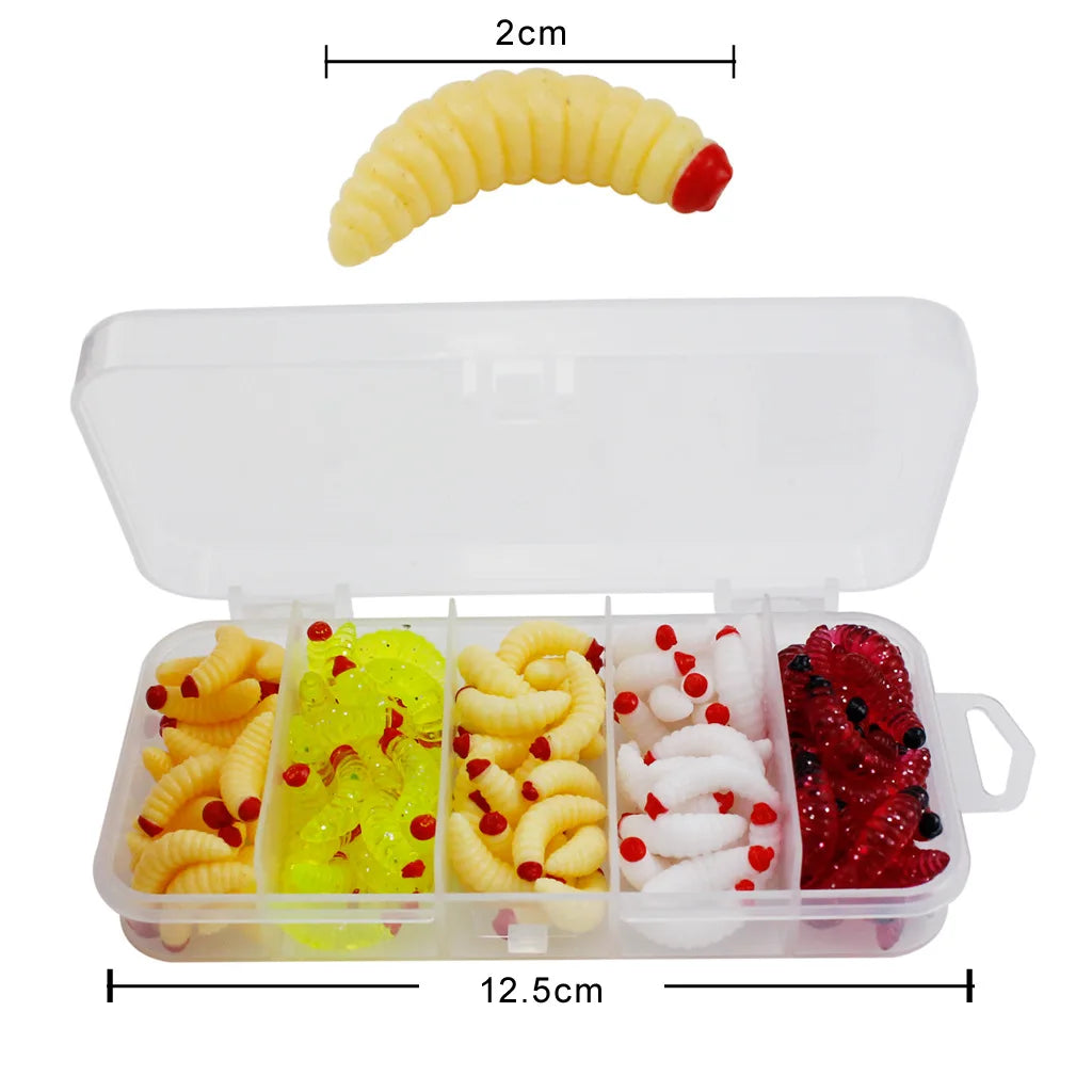 Soft Grub Finesse Tackle Kit Professional Weighted For Freshwater Saltwater 125 pcs/box--PANFISH & TROUT !