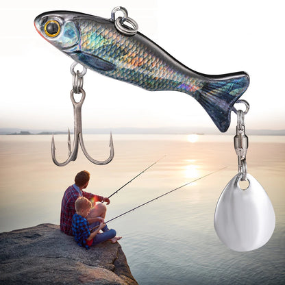 Metal Vib Fishing Lure 23g, Treble Hooks- Bass, Pike, and ALL PREDATORS