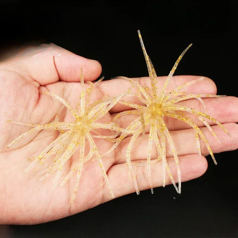-HOT NEW TECHNIQUE for BASS- Texas Rig or Jighead, Fish This Floating Soft Bait Like any other Plastic for BASS
 2.7g 8.2g 24 Tentacled Urchin Nest- Soft Plastic Bait Ball for BIG BASS, Perch, Mandarin Fish, Snakefish, Catfis