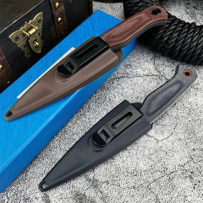 BM 203BT Fixed Blade Knife with Sheath D2 Steel Blade G10 Handle- Outdoor EDC Camping Knife, Hiking, Hunting, Survival Tool