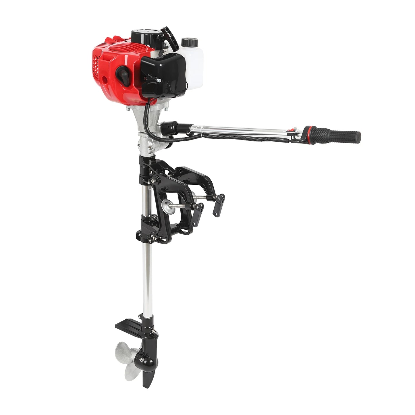 2 Stroke, 6 HP 63CC Air-cooled Gasoline Outboard Motor- Fishing Engine for  Boat, with Outboard Motor Shaft