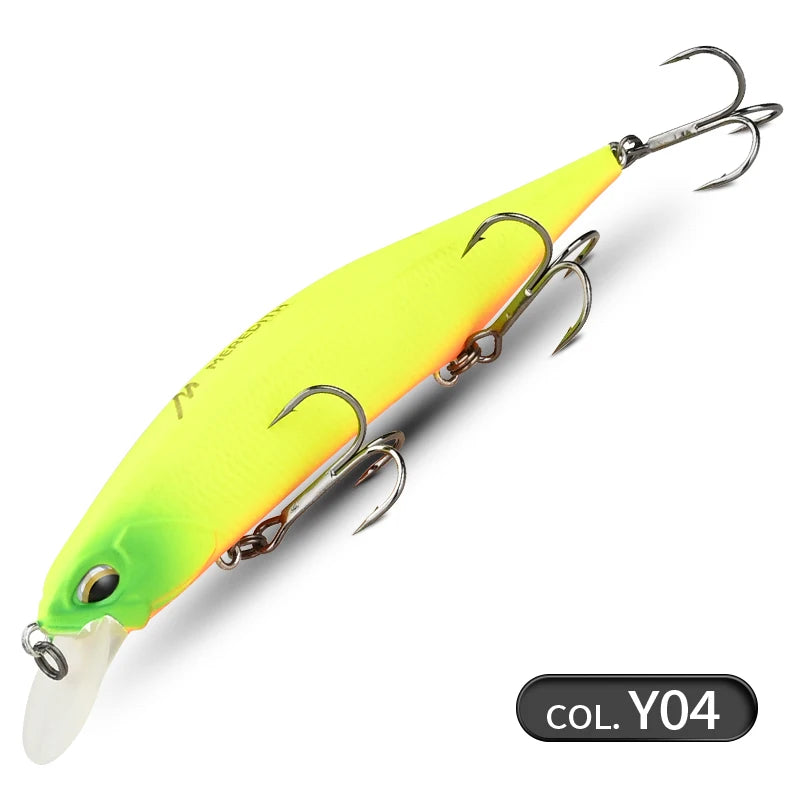 MEREDITH 110SP 17g Suspending Minnow Fishing Lures Saltwater Freshwater Long Casting, Jerkbait