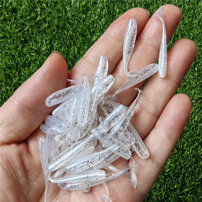 MUKUN 10PCS Micro Soft Paddletails 3.5cm 4cm 5cm for Bass, Pike, Trout, Walleye, Panfish --PERCH KILLER