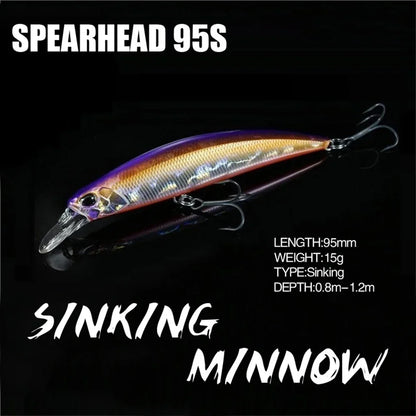 9.5cm 15g SPEARHEAD RYUKI 95S Long Cast, Sinking, Jerkbait