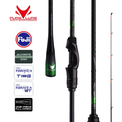 PURELURE ZERO Small Bait, Light, High Carbon, Long Throwing Spinning Rod, BFS , UL , Stream killer