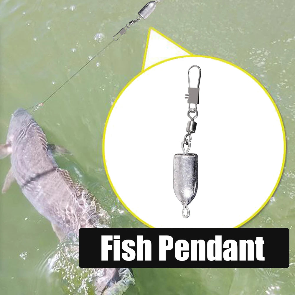 Bullet Sinker Rolling Swivel Interlock Snap Connector Inline 10g-60g