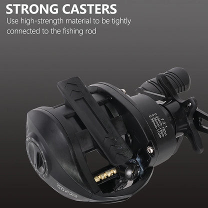 High Performance Baitcasting Reel, 7:2 to 1 Gear Ratio, 10kg Drag, 18 Plus 1BB Ideal for Beginner's Fishing