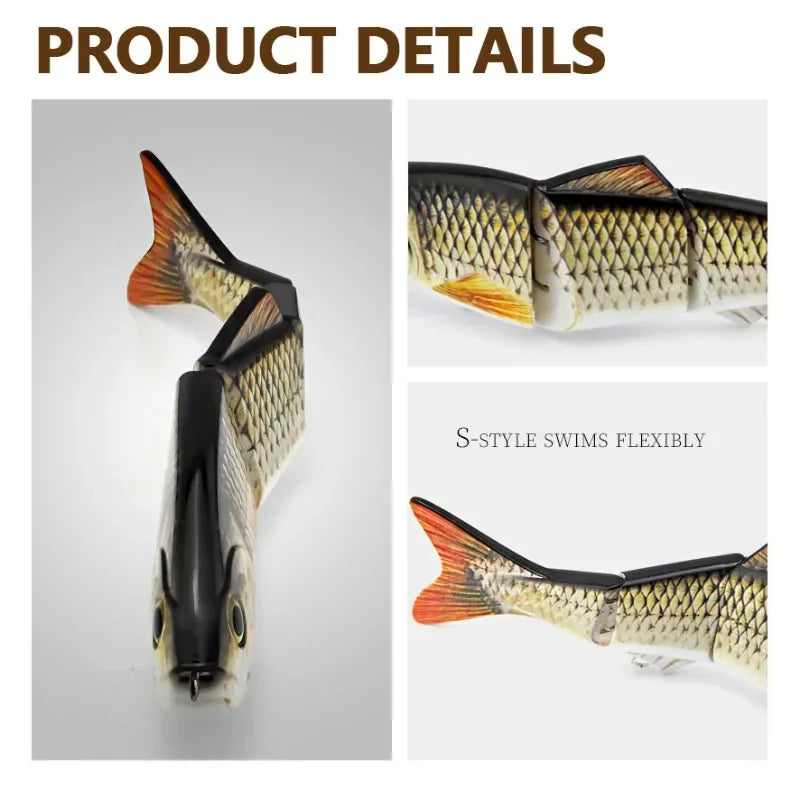 25.5cm 148g Oversized Jointed Minnow VIB Lure- Long Casting Saltwater Hard Bait for Big Predators like Sea Bass, Pike
