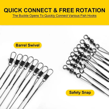 20PC Anti Bite Steel Fishing Line 15/20/25/30cm Steel Wire Leader With Swivel