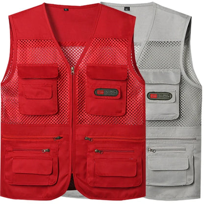 Summer Thin Mesh Vest Leisure Multi-pocket, Fishing Vest, Breathable