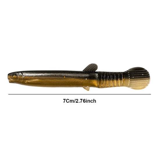 10/20Pcs Bionic Loach Bait 70mm Swing Tail Bait, for Bass, Pike, Trout Fishing
