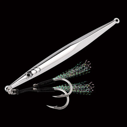 5pcs Long, Slim, Electroplated Metal Jig / Jigging Lure for Saltwater 60g 80g