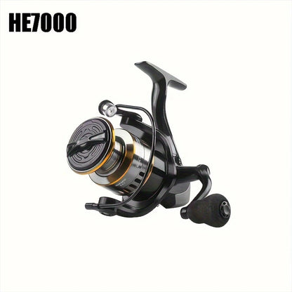 HE6000-7000 Spinning Reel - Smooth 5.2:1 Speed Ratio, 10KG Resistance, Interchangeable Left/Right Hand, Metal Line guide