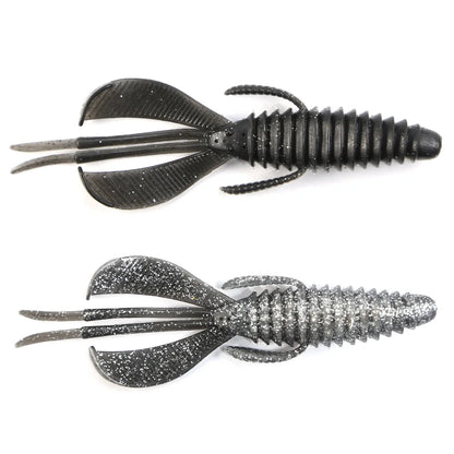 PEAK Craws Lures 6pcs 86mm Softbait for BASS! Great for Texas rigging, Carolina, Jig,or Chatterbait trailer