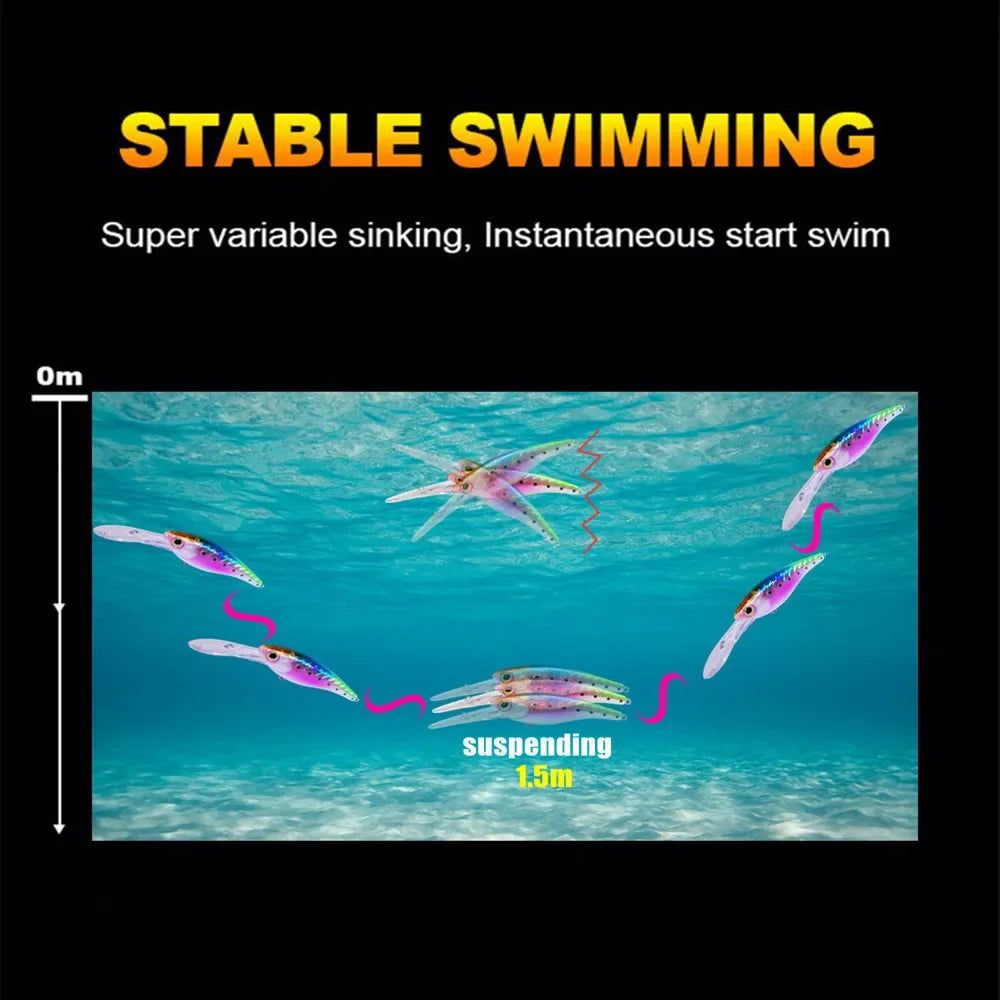GREENSPIDER Suspend Floating Minnow 10g Deep Diving Hard Lure For Pike, Perch, Trout, Bass