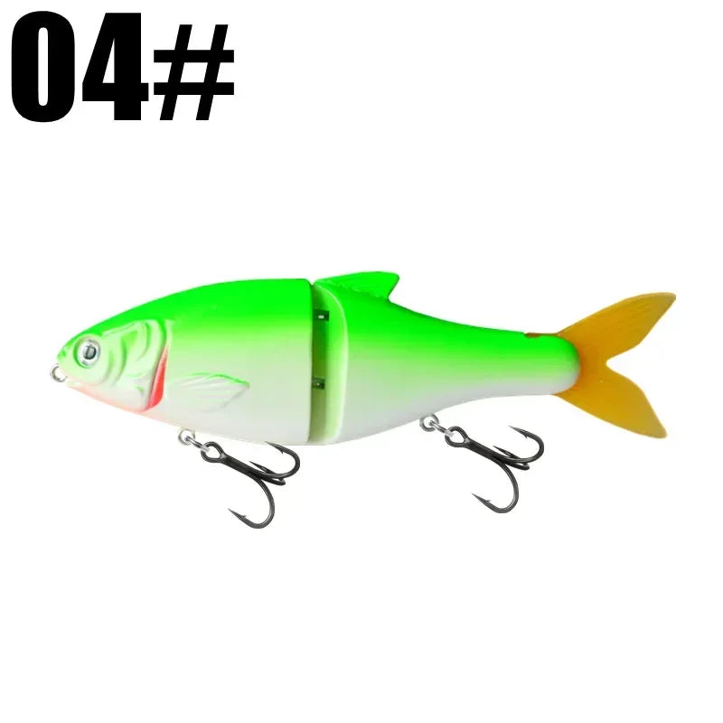 125mm 37.5g Glide Bait/ Jointed Swimbait- For Big BASS, PIKE, MUSKY, STRIPER, SHEEFISH, SNOOK, REDS, TARPON & other INSHORE SPECIES