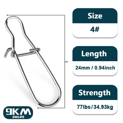 Fishing Snaps- Fast Lock Clips- Stainless Steel Fishing Connector- Duo lock Clips