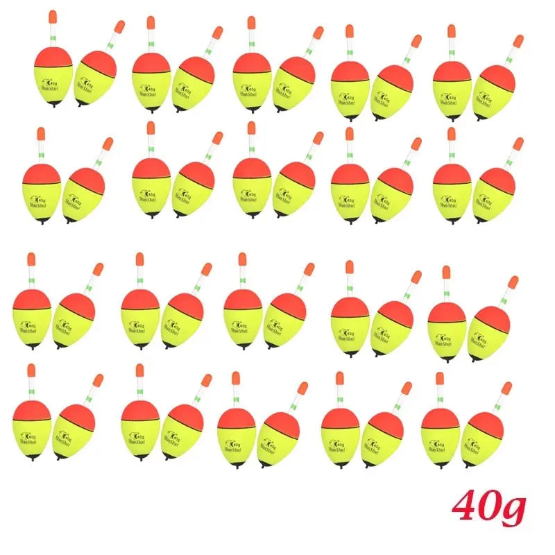 2/20/40pcs Fishing Tackle Luminous Fishing Buoyancy Float, Foam Float Bobber