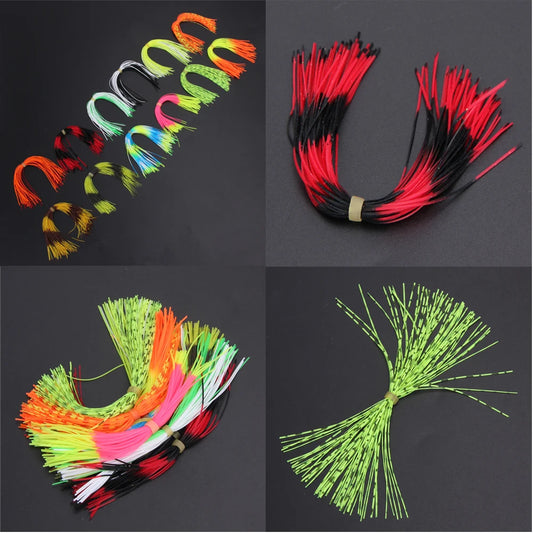 12 Bundles Mixed Color Silicone Skirts , Replacement Fishing Skirts for  Jigs, Spinnerbaits, Buzz-baits, & other Lures