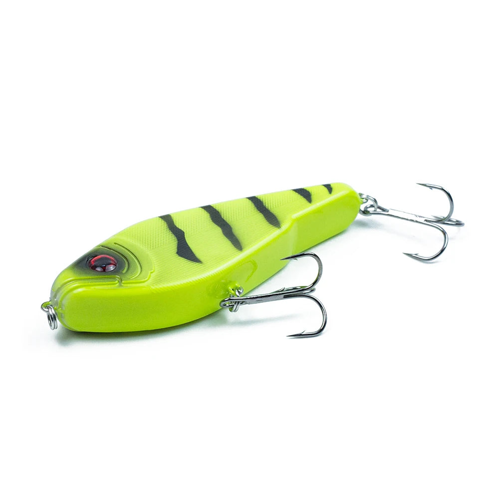 Hanlin Glide/Jerk-bait 75/90/120/150/mm 
FOR BASS, WALLEYE, PIKE, MUSKY, STEELHEAD, SALMON, CATFISH, STRIPERS & INSHORE SPECIES LIKE DRUM, SNOOK, SPECKLED TROUT