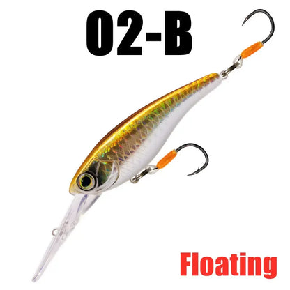GREENSPIDER Suspending Crankbait-Minnow/ 65mm 10g Shad Hard Bait, Deep Diver, Depth 1.5m / Long Casting
BASS, PIKE, TROUT, WALLEYE, SALMON