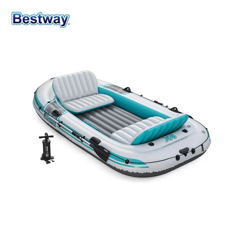Bestway 65159 5 Person Inflatable Raft, - Durable PVC Material, Large , Kit Format, Highly Buoyant and Stable