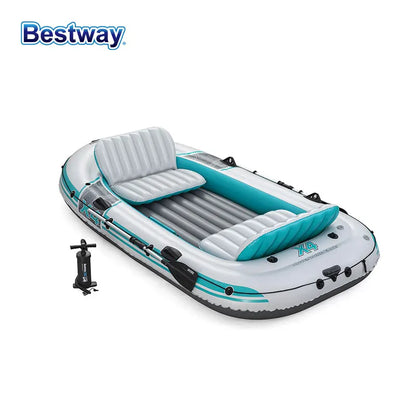 Bestway 65159 5 Person Inflatable Raft, - Durable PVC Material, Large , Kit Format, Highly Buoyant and Stable