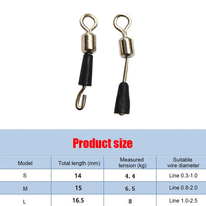 50pcs Ball Bearing Swivel- Solid Rings- Connector Tackle