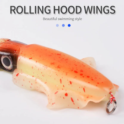 TEASER S031 60g 120g 150g 1Pcs Silicone-Sea Bionics/Swimming, Luminous Soft Squid Jigs