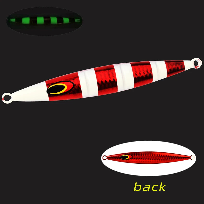 30g/60g/100g/150g/200g Fast Sinking Jigging Lure- Laser Coating- Luminous Jig for Trolling/ Jigging-TUNA, WAHOO ,MAHI/DORADO, KINGFISH, AMBERJACK, &ALL BOTTOM FEEDERS