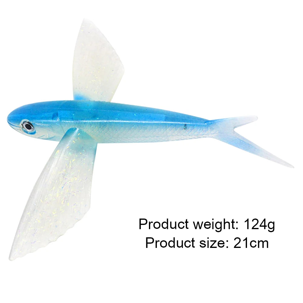 Flying Fish Lures Vivid, Lifelike Soft Bait for Saltwater, Freshwater Fishing