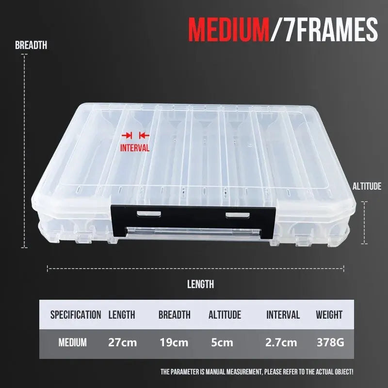 TAIYU 10/14/18 Compartment Double Sided Large Fishing Tackle Box for Storage Big Baits , High Quality Fishing Box