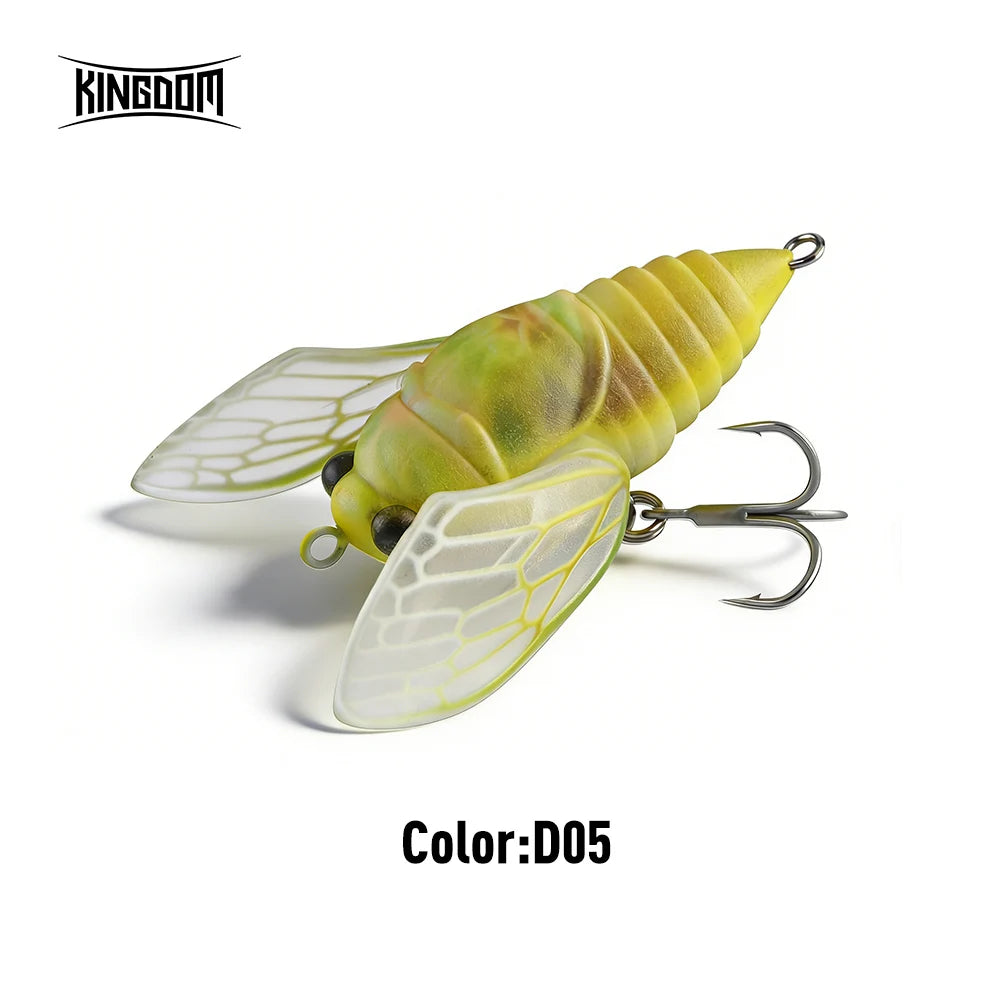 Kingdom 2026 New Cicada Topwater Lure With Wings 21mm 1.6g 27mm 2.4g - Hard Bait For Freshwater Bass or any PREDATOR species