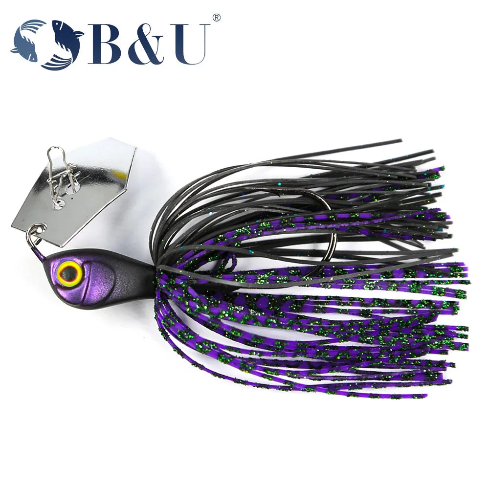 B&U 3/8oz /1/2oz Chatterbait- Bladed Jig for Bass, Pike, Walleye, Steelhead/Salmon and ALL GAMEFISH