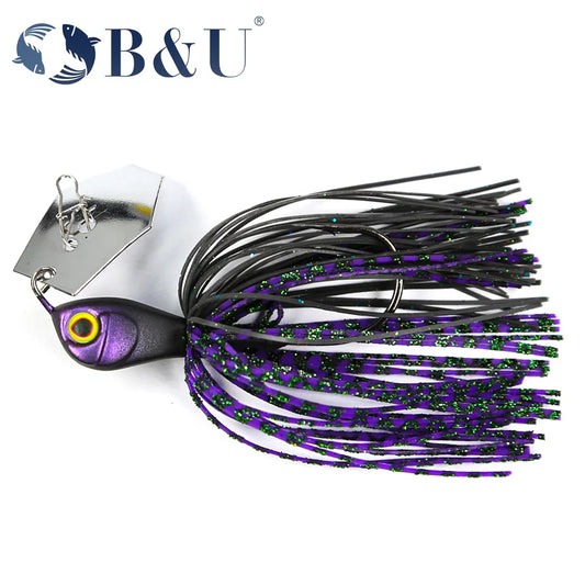 B&U 3/8oz /1/2oz Chatterbait- Bladed Jig for Bass, Pike, Walleye, Steelhead/Salmon and ALL GAMEFISH