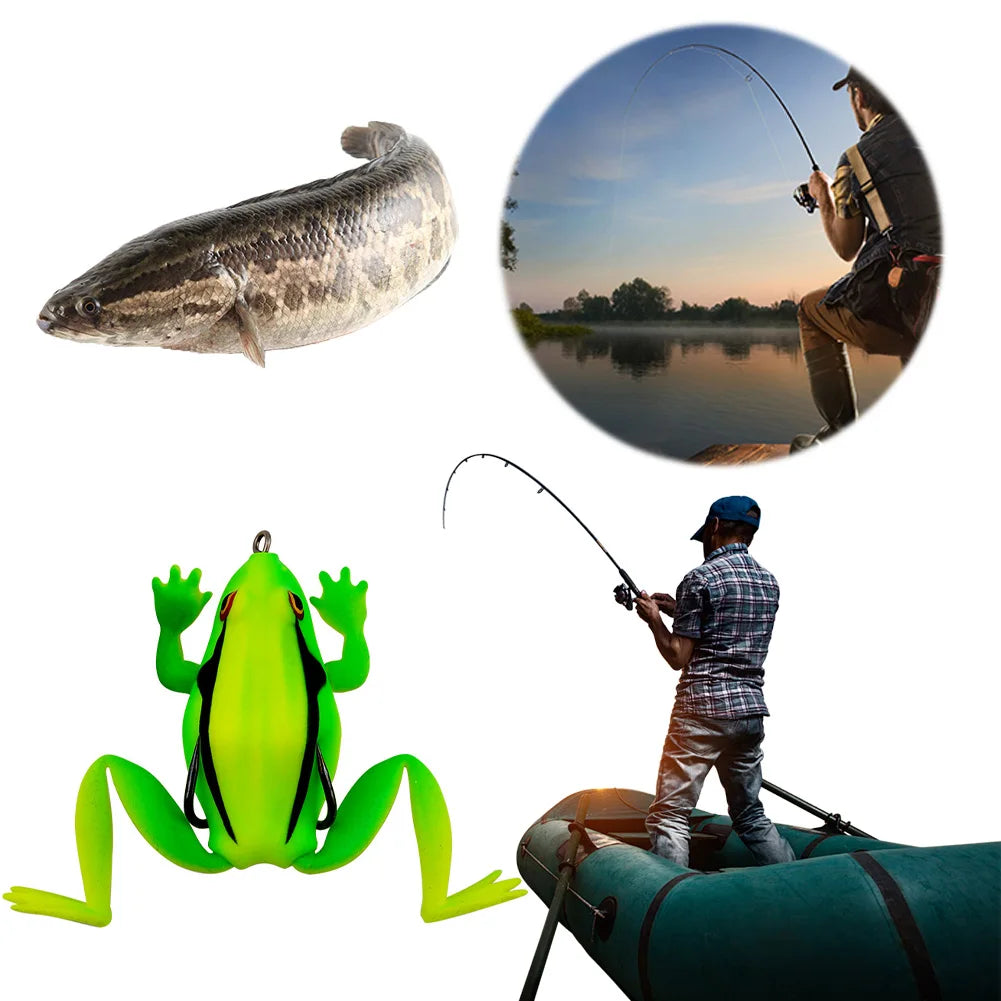 Frog Lure  6.5cm 19g Floating Soft Frog -Topwater  Bait for Bass, Catfish