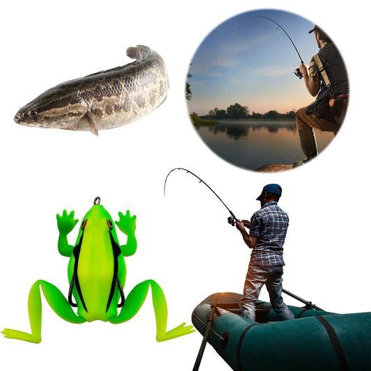 Frog Lure  6.5cm 19g Floating Soft Frog -Topwater  Bait for Bass, Catfish