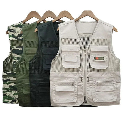 Summer Thin Mesh Vest Leisure Multi-pocket, Fishing Vest, Breathable