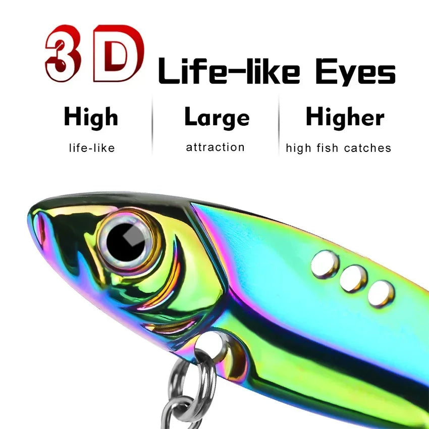 3PCS BLADE-BAIT, Metal Jig - 7g-25g VIB- Sinking/  Pesca, Pike, Carp, Sea Fishing, and ALL Freshwater Species Lure