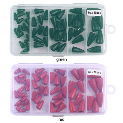 50PCs Bullet Fishing Sinkers, Worm Weights, Slip Weights- Saltwater Freshwater