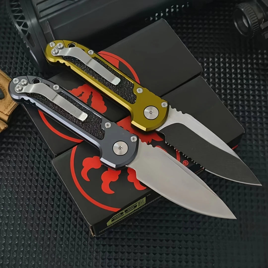 LUDT Gen III Quick-Open Pocket Folding Knife, Outdoor Camping Knife- Multi-Purpose EDC Tool for Survival, Fishing- Everyday Carry