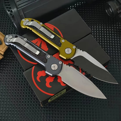 LUDT Gen III Quick-Open Pocket Folding Knife, Outdoor Camping Knife- Multi-Purpose EDC Tool for Survival, Fishing- Everyday Carry