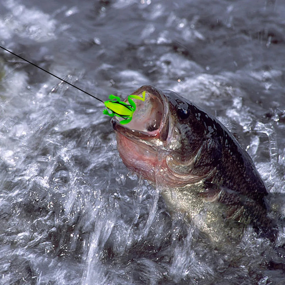 Frog Lure  6.5cm 19g Floating Soft Frog -Topwater  Bait for Bass, Catfish